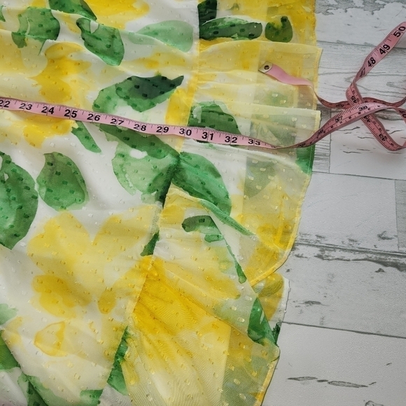 DKNY Flutter-Sleeve Clip-Dot Smock-Waist Dress Size 12 NWT - Picture 11 of 15